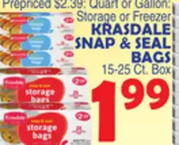 Bravo Supermarkets KRASDALE SNAP & SEAL BAGS offer