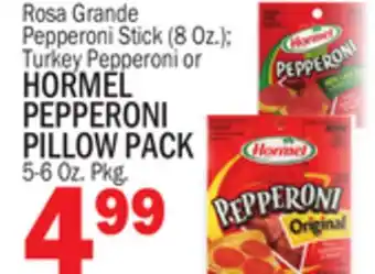 Bravo Supermarkets HORMEL PEPPERONI PILLOW PACK offer