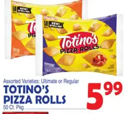 Bravo Supermarkets TOTINO'S PIZZA ROLLS offer