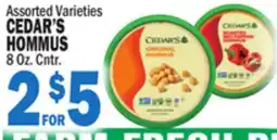 Bravo Supermarkets CEDAR'S HOMMUS offer