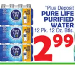 Bravo Supermarkets PURE LIFE PURIFIED WATER offer