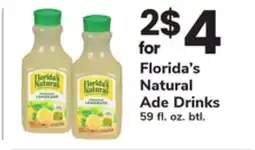 ACME Florida's Natural Ade Drinks offer