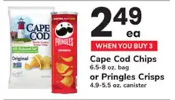 ACME Cape Cod Chips 6.5-8 oz. bag or Pringles Crisps 4.9-5.5 oz. canister offer