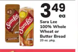 ACME Sara Lee 100% Whole Wheat or Butter Bread offer
