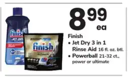 ACME Finish, Jet Dry 3 in 1 ea Rinse Aid 16 fl. oz. btl., Powerball 21-32 ct., power or ultimate offer