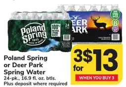 ACME Poland Spring or Deer Park Spring Water offer