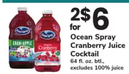 ACME Ocean Spray Cranberry Juice Cocktail offer