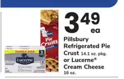ACME Pillsbury Refrigerated Pie Crust 14.1 oz. pkg. or Lucerne Cream Cheese 16 oz offer