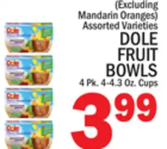 C Town DOLE FRUIT BOWLS offer