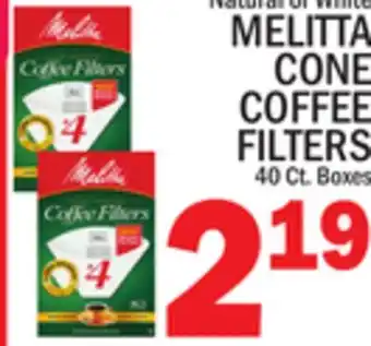 C Town MELITTA CONE COFFEE FILTERS offer
