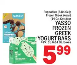 C Town YASSO FROZEN GREEK YOGURT BARS 4 Pk. 10.6-14 Oz. Boxes offer