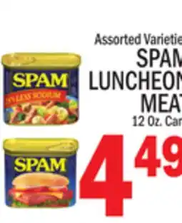 C Town SPAM LUNCHEON MEAT offer
