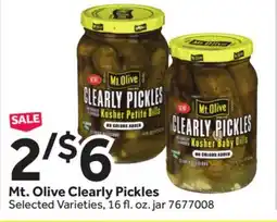 Stop&Shop Mt. Olive Clearly Pickles offer