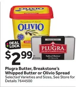 Stop&Shop Plugra Butter, Breakstone's Whipped Butter or Olivio Spread offer