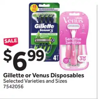 Stop&Shop Gillette or Venus Disposables offer
