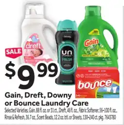 Stop&Shop Gain, Dreft, Downy or Bounce Laundry Care offer