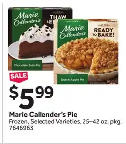 Stop&Shop Marie Callender's Pie offer