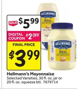 Stop&Shop Hellmann's Mayonnaise offer