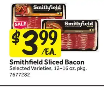Stop&Shop Smithfield Sliced Bacon offer