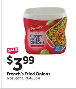 Stop&Shop French's Fried Onions offer