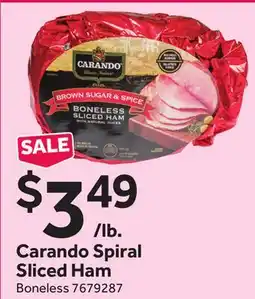 Stop&Shop Carando Spiral Sliced Ham offer