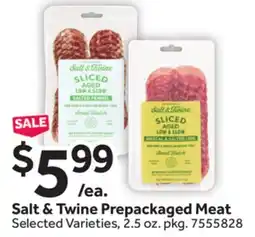 Stop&Shop Salt & Twine Prepackaged Meat offer