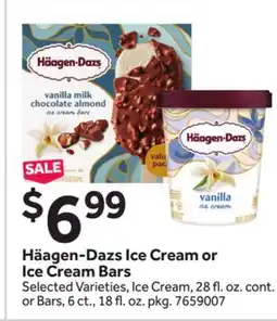 Stop&Shop Häagen-Dazs Ice Cream or Ice Cream Bars offer