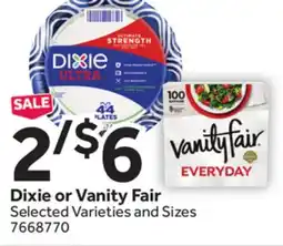 Stop&Shop Dixie or Vanity Fair offer