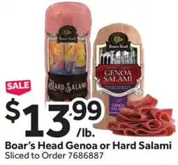 Stop&Shop Boar's Head Genoa or Hard Salami offer