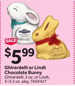 Stop&Shop Ghirardelli or Lindt Chocolate Bunny offer
