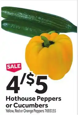 Stop&Shop Hothouse Peppers or Cucumbers offer
