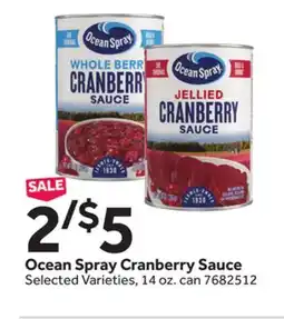 Stop&Shop Ocean Spray Cranberry Sauce offer