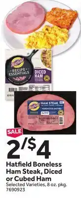 Stop&Shop Hatfield Boneless Ham Steak, Diced or Cubed Ham offer