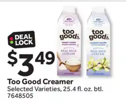 Stop&Shop Too Good Creamer offer