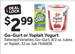 Stop&Shop Go-Gurt or Yoplait Yogurt offer