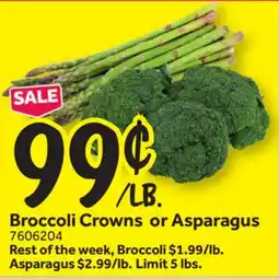 Stop&Shop Broccoli Crowns or Asparagus offer