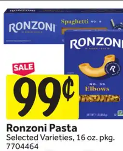 Stop&Shop Ronzoni Pasta offer
