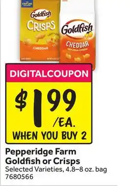 Stop&Shop Pepperidge Farm Goldfish or Crisps offer