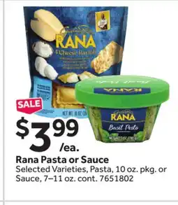 Stop&Shop Rana Pasta or Sauce offer