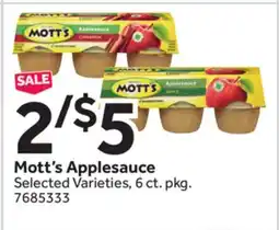 Stop&Shop Mott's Applesauce offer