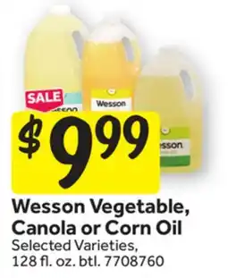 Stop&Shop Wesson Vegetable, Canola or Corn Oil offer