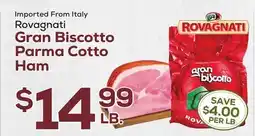 DeCicco & Sons Rovagnati Gran Biscotto Parma Cotto Ham offer