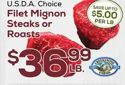 DeCicco & Sons Filet Mignon Steaks or Roasts offer