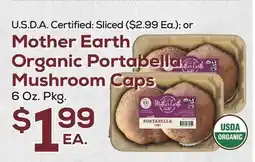 DeCicco & Sons Mother Earth Organic Portabella Mushroom Caps offer