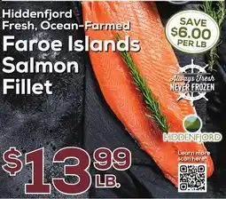 DeCicco & Sons Hiddenfjord Fresh, Ocean-Farmed Faroe Islands Salmon Fillet offer