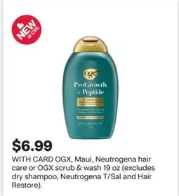 CVS OGX, Maui, Neutrogena hair care or OGX scrub & wash 19 oz offer