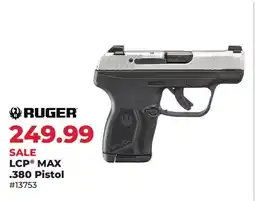 Runnings Ruger LCP MAX .380 Pistol offer