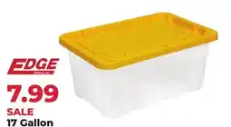 Runnings Edge Plastics 17 Gallon Clear Tote with Snap Lid offer