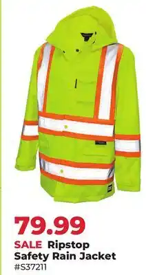 Runnings Tough Duck Ripstop Safety Rain Jacket offer