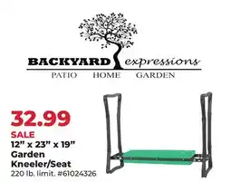 Runnings Backyard Expressions 12 x 23 x 19 Garden Kneeler/Seat offer